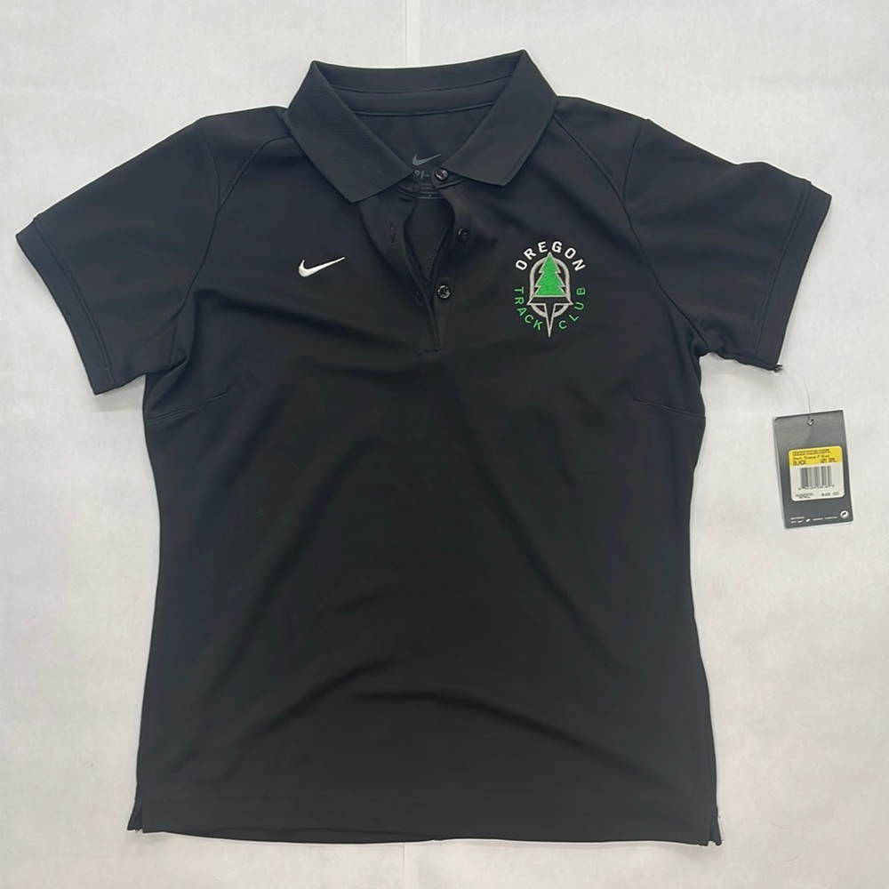 New Nike Women’s Oregon Track Club Golf Polo in black